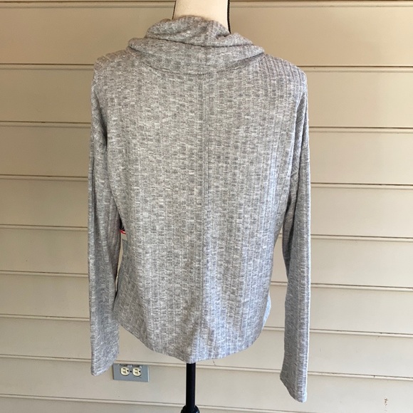NWT Bp Grey Heather Brushed Knot Cowl Neck Sweater - Picture 5 of 8